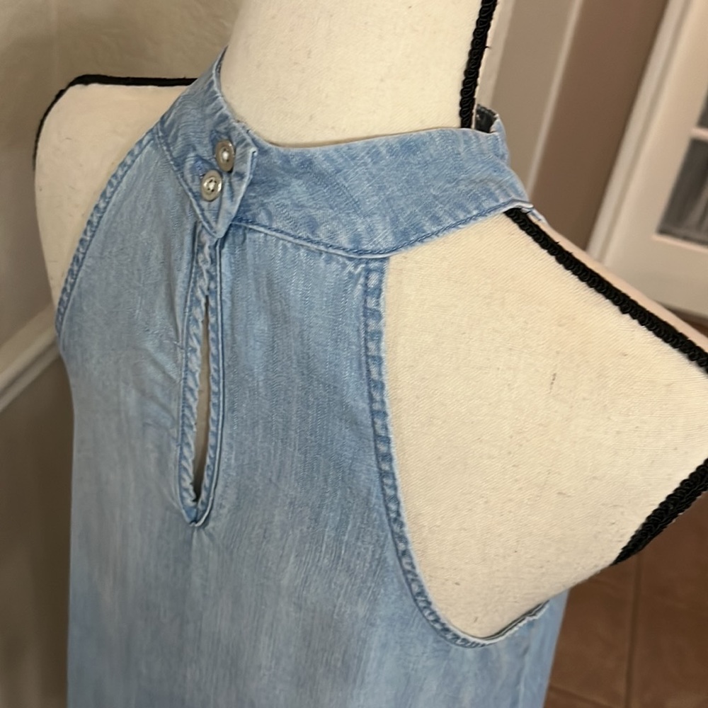 Anthropologie, Cloth and Stone chambray halter denim jean dress Size XS - Picture 12 of 17